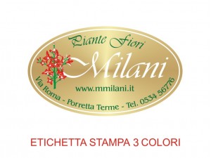 Etichette adesive per fioristi, fiorai e vivaisti (mm 50X29)  (cod.102G)